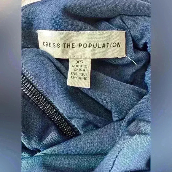 Dress The Population Emery Long Sleeve Sequin Body-Con Dress Size XS - Picture 8 of 10